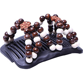 Butterfly Wood Beads Double Hair Comb Clips Stretchy Womens Hair Accessories