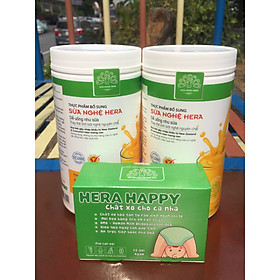 COMBO 2 HỘP SỮA NGHỆ HERA 500GRAM + TẶNG CHẤT XƠ HÒA TAN HERA HAPPY: BỔ SUNG DINH DƯỠNG - HỖ TRỢ TIÊU HÓA  - TĂNG SỨC ĐỀ KHÁNG 