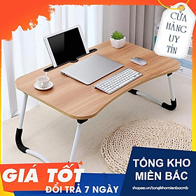 Mua Bàn gấp có khe để ipad vân gỗ 2021