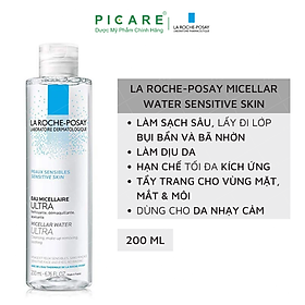Hình ảnh Nước Tẩy Trang Làm Sạch Sâu Cho Da Nhạy Cảm La Roche-Posay Micellar Water Ultra Sensitive Skin 200ml