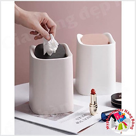 Mua thùng rác để bàn đỗ bã chè nhựa nhập khẩu cao cấp bóng đẹp