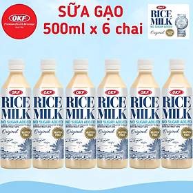 Nước gạo không đường SỮA GẠO OKF Hàn Quốc x 6 chai 500ml