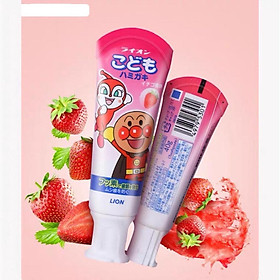 Mua Kem Đánh Răng Trẻ Em Lion Nhật Bản 40g - Vị Trái Cây An Toàn cho Bé - Kem đánh răng nuốt được