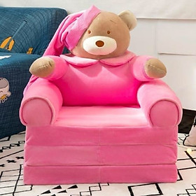 Mua Ghế Lười Bông Cho Bé Hình Thú Gấu Teddy ( Áo Hồng )