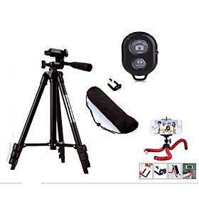 Bộ 1 Tripod TF-3120A kèm 1 Kẹp điện thoại và 1 Remote (Tặng Giá Đỡ Bạch Tuộc Đa Năng)