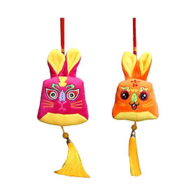 2 Rabbit Ornament Hanging Festival Stuffed Pendant for festival ornaments