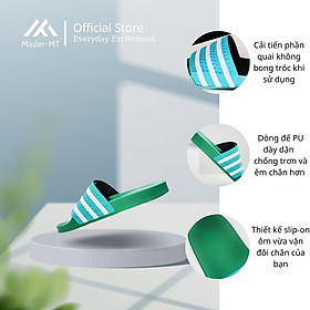 Dép quai ngang nam nữ M Masler-MT màu xanh lá có lớp đế chống trượt êm chân và quai khử mùi XL