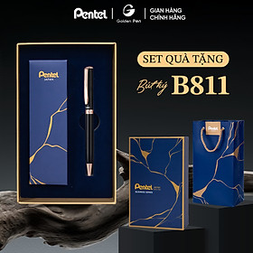 Bút ký Pentel B811 cao cấp ngòi 0.8mm mực xanh thiết kế thanh lịch đa dạng màu sắc