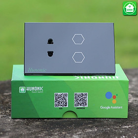Mua Công tắc Wifi Hunonic 2 nút kèm ổ cắm