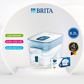 Combo Bình lọc nước BRITA Flow 8.2L kèm Hộp 3 lõi lọc BRITA Maxtra Plus - Hàng Chính Hãng