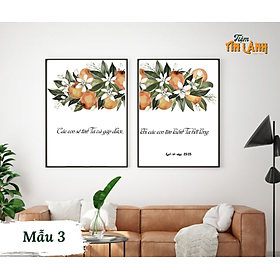Tranh Tường In Lời Chúa - Set 2 Tranh Khổ 40x60cm