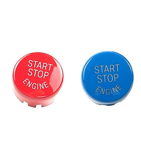 Car Engine Start Stop Button Cover for  F/G Chassis Series 25mm Red+Blue