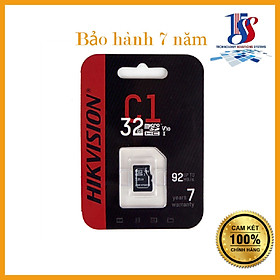 Thẻ nhớ HIKVISION 32GB microSD HS-TF-C1(STD)/32G class 10, up to 92mb/s, chuyên camera wifi, điện thoại - hàng chính hãng bảo hành 7 năm