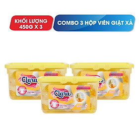 Combo 3 hộp viên giặt xả Clara hương hoa hộp 30 viên
