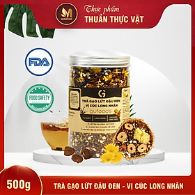 [Vị Cúc Long Nhãn] - Trà Gạo Lứt Đậu Đen GUfoods 500g - Thanh Nhiệt, Mát Gan, Cải Thiện Giấc Ngủ, Tốt Cho Tim Mạch, Giảm Cân, Eatclean, Healthy