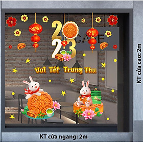 DECAL TRANG TRÍ TRUNG THU 2023  COMBO SỐ 40