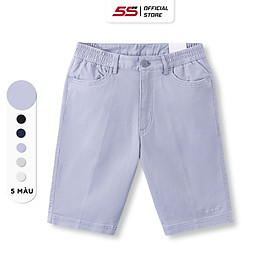 Quần Short Kaki Nam 5S, Chất Liệu Cotton Cao Cấp, Mềm Mịn, Cạp Cúc Cài Phối Chun Co Giãn Thoải Mái