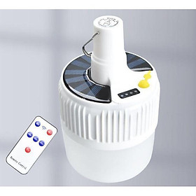 Mua Đèn tích điện năng lượng mặt trời 100W siêu sáng có điều khiển + cáp sạc 5 chế độ đèn led
