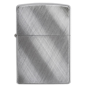 Bật Lửa Zippo Classic Diagonal Weave Chính Hãng - Zippo Chải Xước Chéo Chrome Bạc Cao Cấp 