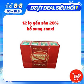 Túi xách 12 lọ Yến Sào cao cấp win snest Tổ Yến Chưng Sẵn Bổ Sung Canxi