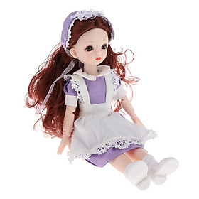 30cm 16 Jointed BJD Girl Doll Smooth Hair  Girl Pretend Play Toy