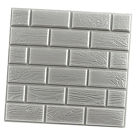 3D Brick Wall Sticker Self-Adhesive Wall Paper Panels Kitchen Decor White