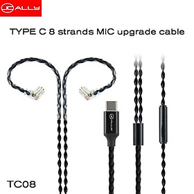 Dây Cáp Mạ Bạc TC08 Kèm MIC Cho KZ MMCX 2 Pin 0.75 / 0.78 EDX ZSN PROX