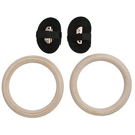 Wooden Gymnastic  Fitness Rings Strength Training Adjustable Pair