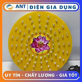 Đèn hào quang nền vàng chùm tia led tỏa sáng chữ Vạn và Bông sen - Nhiều cỡ