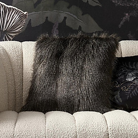 Mua Vỏ gối lông cao cấp màu đen 50x50 RM Lowe Faux Fur 490770