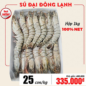 giao 1H tp.HCM Tôm Sú Sống Đông Siêu Tốc 1KG hộp