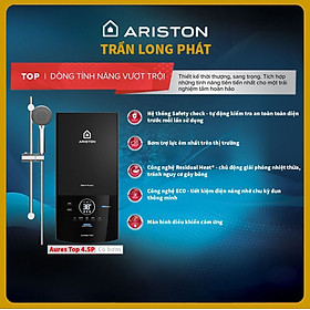 Bình đun nước nóng tức thời Ariston AURES TOP 4.5P - Hàng chính hãng