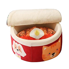 Cute Pet Cat Bed Kitten Basket Dog Puppy Kennel Pet Cushion Thick House oft S
