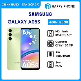 Điện thoại Samsung Galaxy A05s (4Gb/128Gb) - Hàng chính hãng - Đã kích hoạt bảo hành điện tử