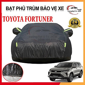 [TOYOTA FORTUNER] Bạt Phủ Xe Ô Tô 3 Lớp Chất Liệu Polyester Cao Cấp Cho Xe FORTUNER, Bạc Phủ Trùm Bảo Vệ Che Nắng, Chống Nóng, Che Mưa Tuyệt Đối 100%, Bạt Của Xưởng May Theo Kích Cỡ Xe Cam Kết Vừa Xe 100% Và Bảo Hành 2 Năm