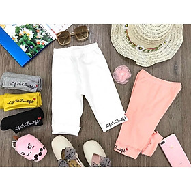 Quần thun leggings đùi cho bé gái đi chơi đi học size 10-30kg chất cotton co giãn chuẩn form
