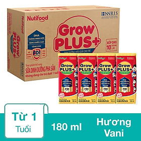 Thùng Sữa bột Pha Sẵn GrowPLUS+ Suy Dinh Dưỡng (đỏ) (48 hộp 180ml)
