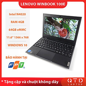 Hình ảnh Laptop Lenovo WinBook 100e (gen 2) Intel N4020/4GB/64GB/11.6inch HD/W10 giá siêu rẻ cho học sinh - Hàng nhập khẩu