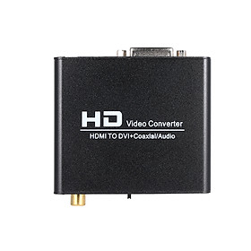 Bộ chuyển đổi HD sang DVI 3.5 Audio Analog và Digital Signal Adapter với Jack 3.5mm cho DVD STB Playstation -Size Phích cắm của Hoa Kỳ