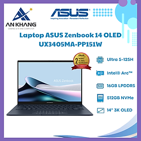 Mua Laptop Asus Zenbook 14 OLED UX3405MA-PP151W (Intel Core Ultra 5 125H | 16GB | 512GB | Intel Arc | 14 inch 3K OLED | Win 11 | Xanh) - Hàng Chính Hãng - Bảo Hành 24 Tháng