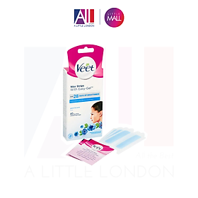 Tẩy lông mặt ria mép VEET Wax Strips 40 Miếng (Bill Anh) - Da Nhạy Cảm