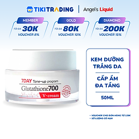 Kem Dưỡng Trắng Da Cấp Ẩm Đa Tầng Angel's Liquid 7 Day Whitening Program Glutathione 700 V-Cream 50ml