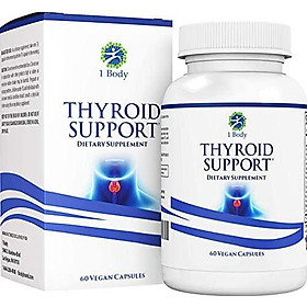 Thyroid Support Supplement with Iodine - Metabolism, Energy & Focus Formula - Vegetarian & Non-GMO - Vitamin B12 Complex, Zinc, Selenium, Ashwagandha, Copper, Coleus Forskohlii & More 30 Day Supply