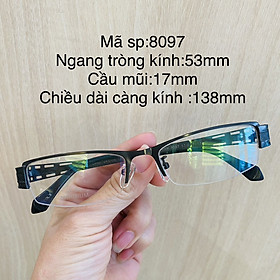 Gọng kính titanium 8163 6816 8709 8097 nửa khung thời trang nữ cao cấp OURESS