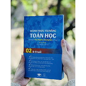 Sách - Đánh thức tài năng toán học 2 - toán lớp 2, toán lớp 3 ( 8 đến 9 tuổi ) - Á châu Books, Bìa cứng, in màu