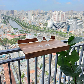 Bàn bar gỗ tràm treo ban công Kute Nest