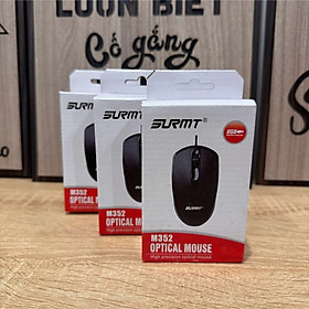Mua Chuột máy tính văn phòng SURMT M352 có dây chuẩn cổng USB 1000dpi thiết kế ôm gọn tay dễ chịu - Optical mouse - miếng lót chuột