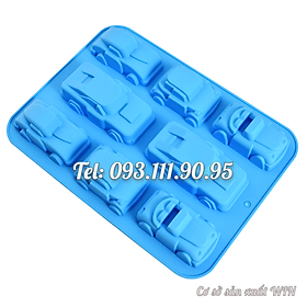 Mua Khuôn silicon làm bánh  rau câu  socola 8 chiếc xe hơi – Mã số 1386