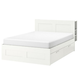 KALUA, Giường ngủ tân cổ điển 4 hộc tủ kèm kệ đầu giường BED_037, 232x111cm