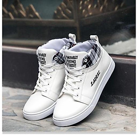 Giày Sneaker LMA Cổ Cao Màu Trắng